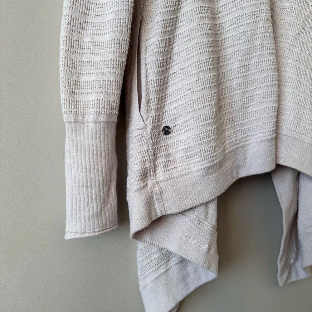 Lululemon-Open Cotton/Silk Waterfall Cardigan (Size:4) - Picture 10 of 11